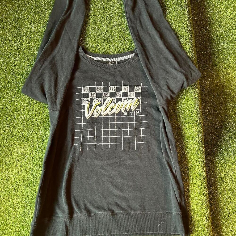 Volcom Women's Black and Green Sweatshirt